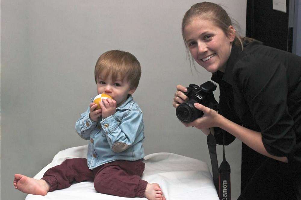 Last year's STG Cute Kids competition. Pictured are Harrison White and photographer Stacey Wimbledon-Emig