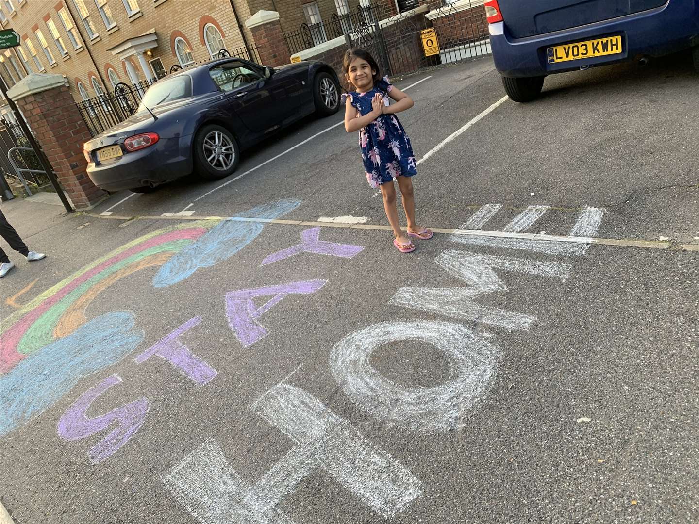 Mahi Joshi from Medway took this picture of her daughter Rutvi spreading the safety message.