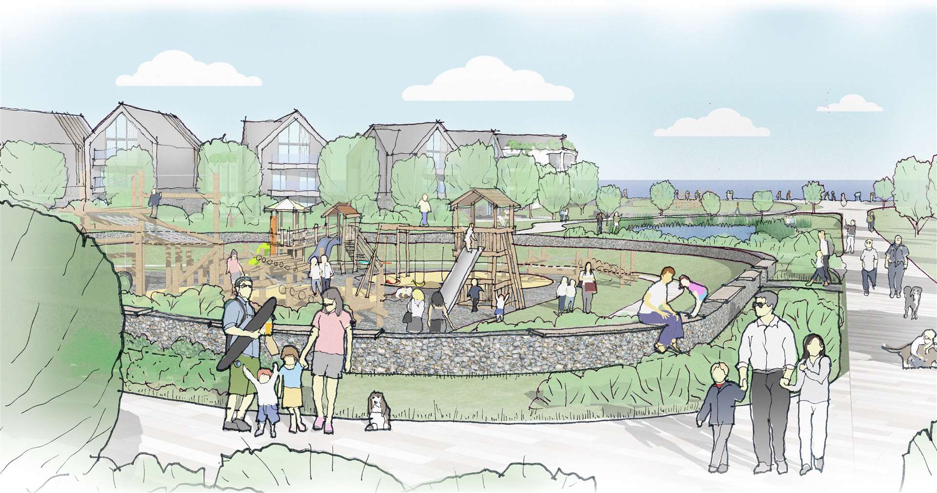 A children's play park and new pathways are also on the cards
