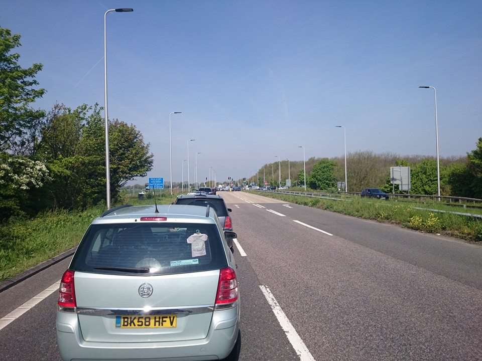 TRAFFIC: Motorists stuck for more than three hours. Picture: Mathew Culver