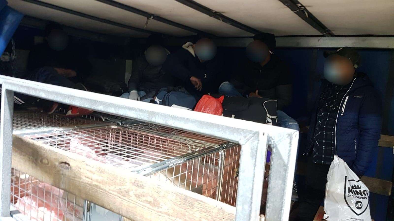 The occupants found inside the lorry. Picture: National Crime Agency