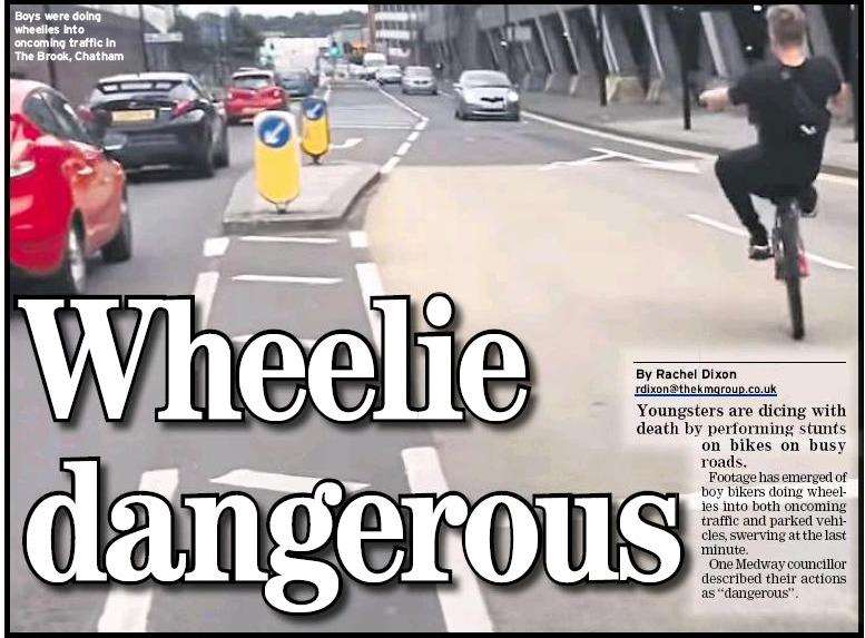 Wheelie dangerous front page from October 18 (6053034)