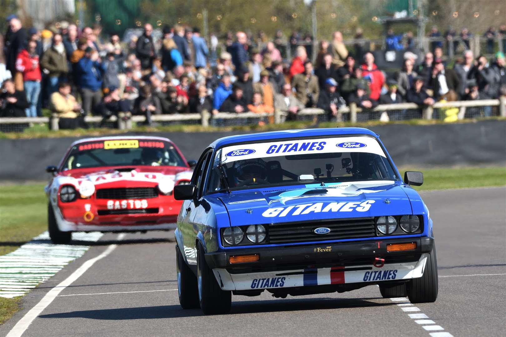 Jake Hill was fourth in the Gerry Marshall Trophy Race driving a 1980 Ford Capri Mk3 3.0S. Picture: Simon Hildrew