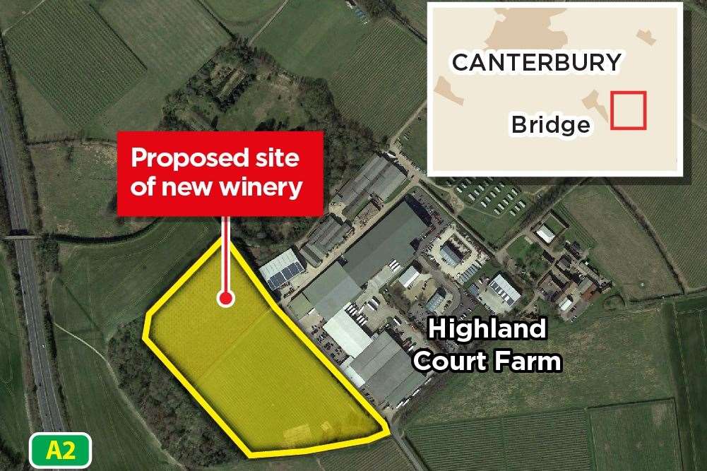 The Chapel Down winery will be based at Canterbury Business Park