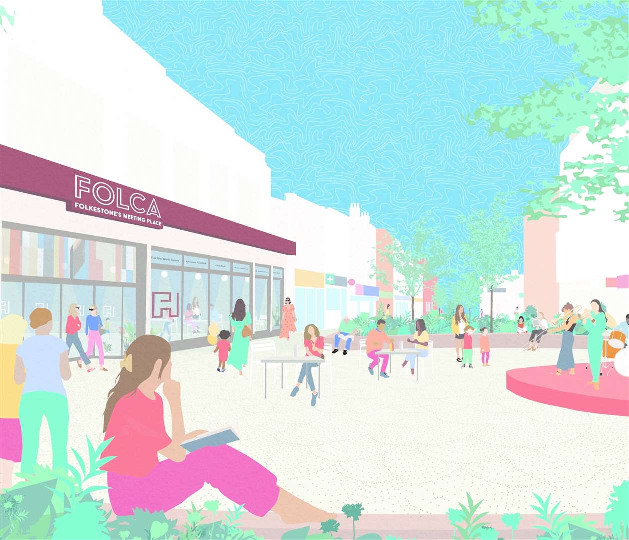 How the transformation of Sandgate Road in Folkestone could look. Picture: Folkestone & Hythe District Council