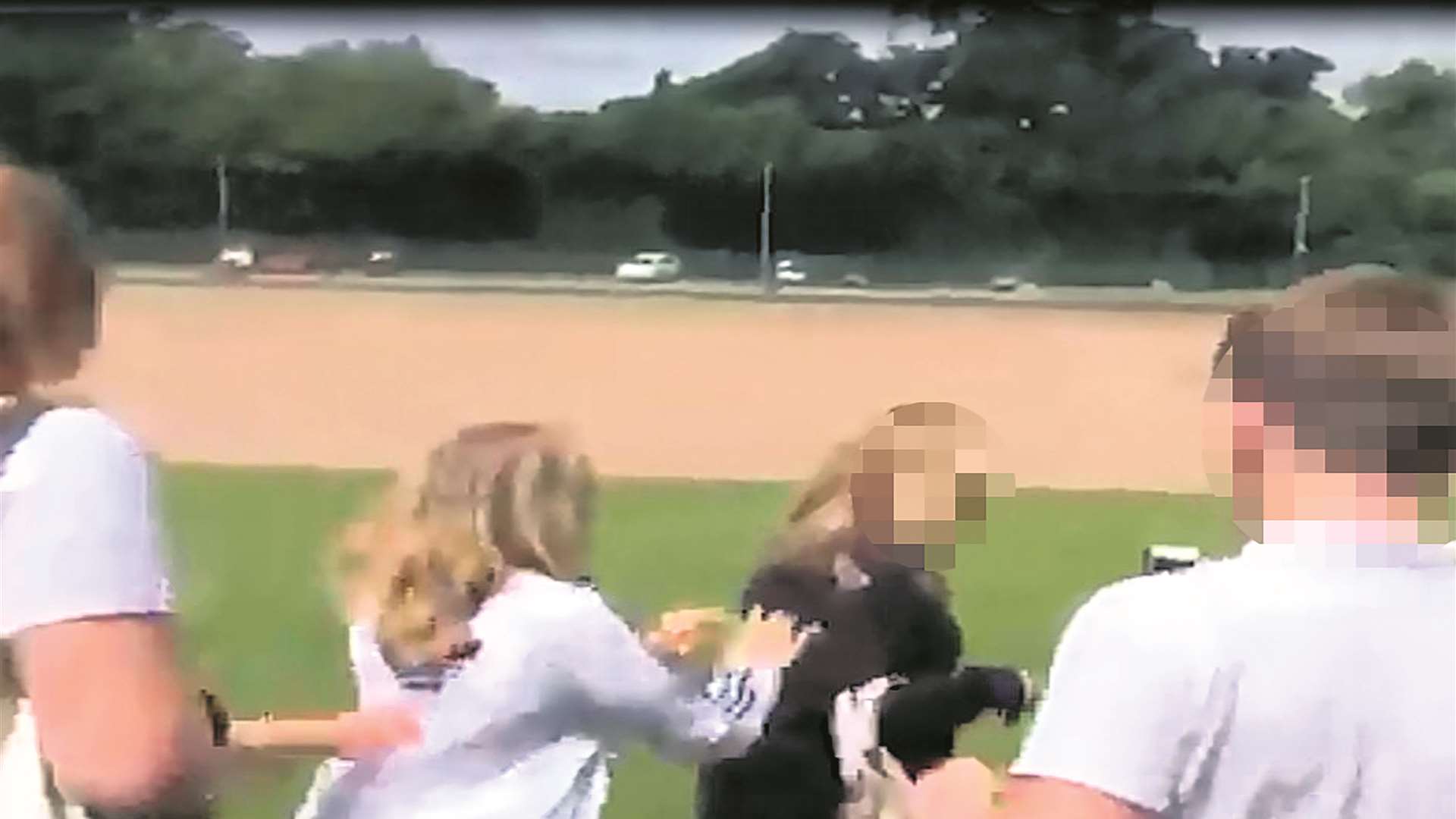 The video apparently shows pupils picking on a girl