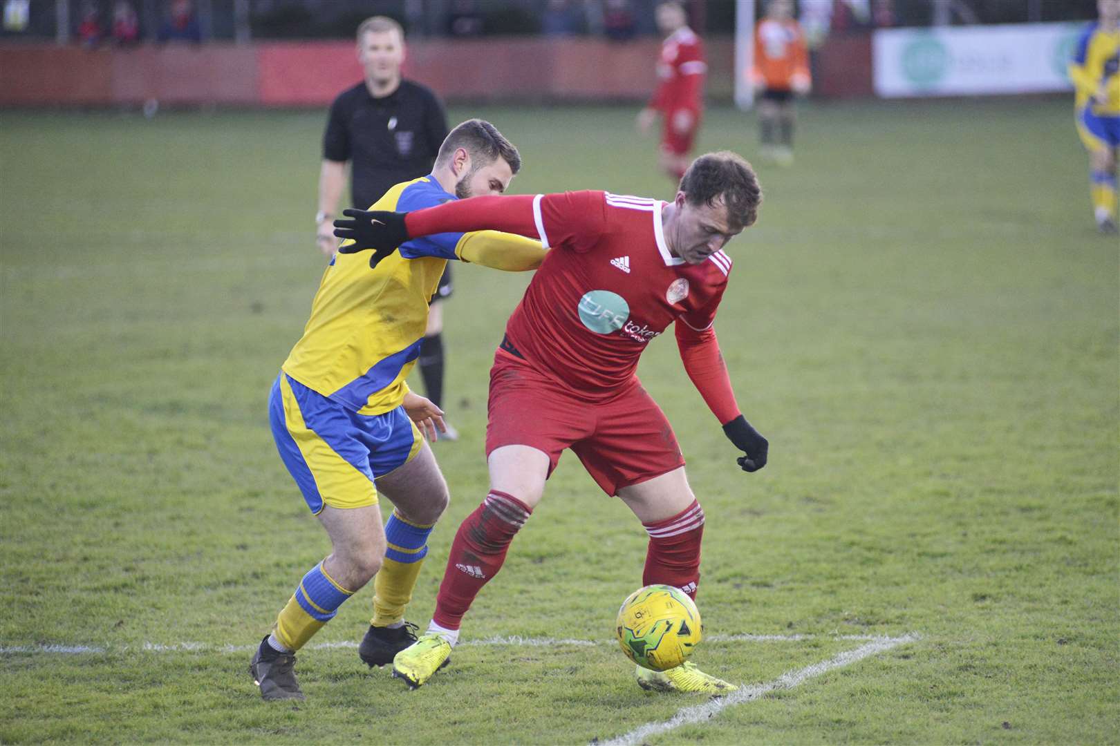 Alex Flisher in action during his first spell at Hythe under Steve Watt. Picture: Paul Amos