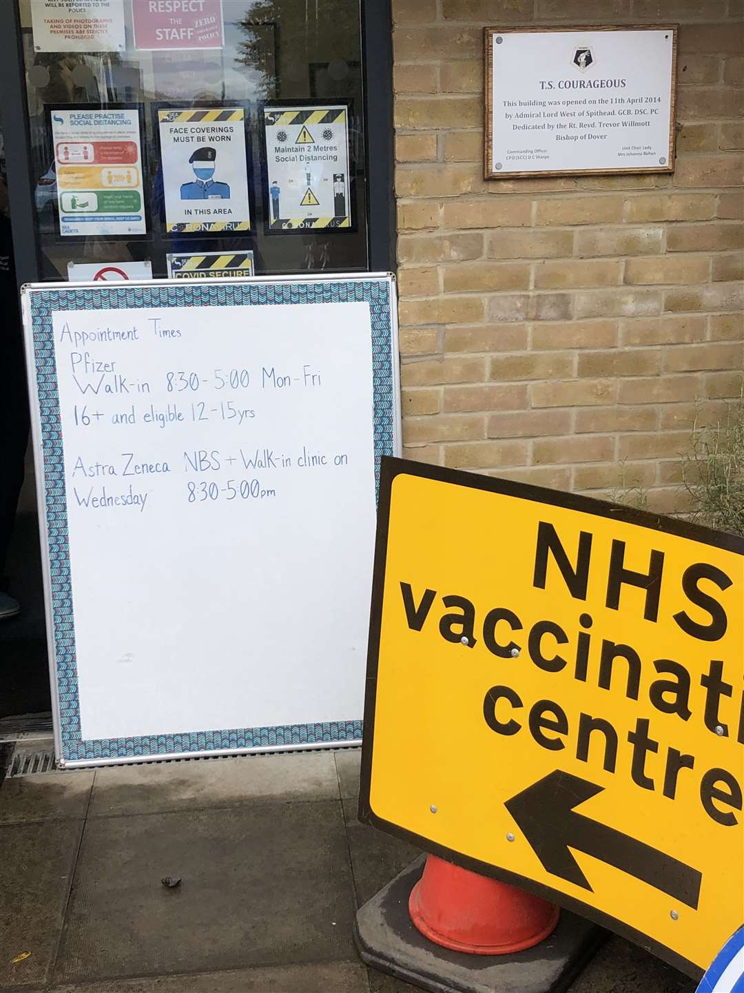 The Canterbury NHS Covid-19 vaccination centre set up in a Sea Scouts hall