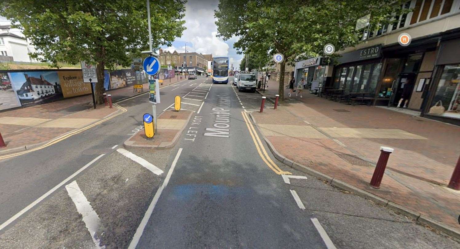 The victim was walking down Mount Pleasant Road, Tunbridge Wells, when the assault took place