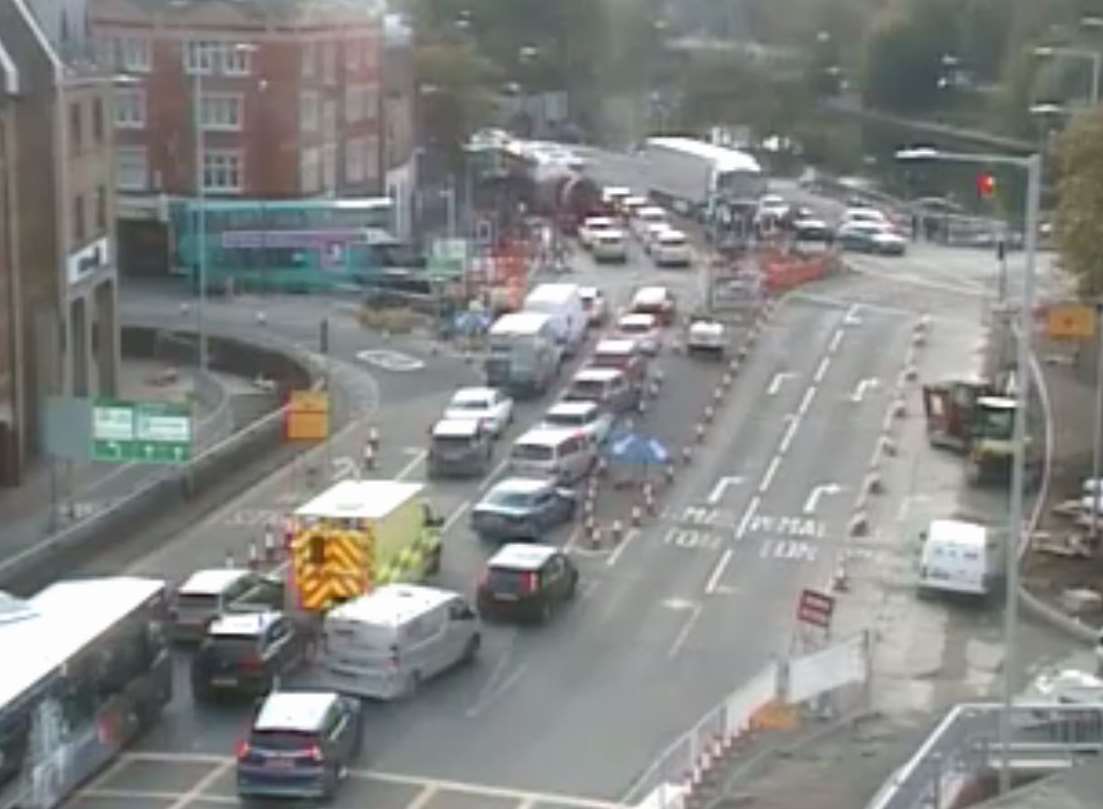 Upper Stone Street was blocked. Picture: Kent Highways