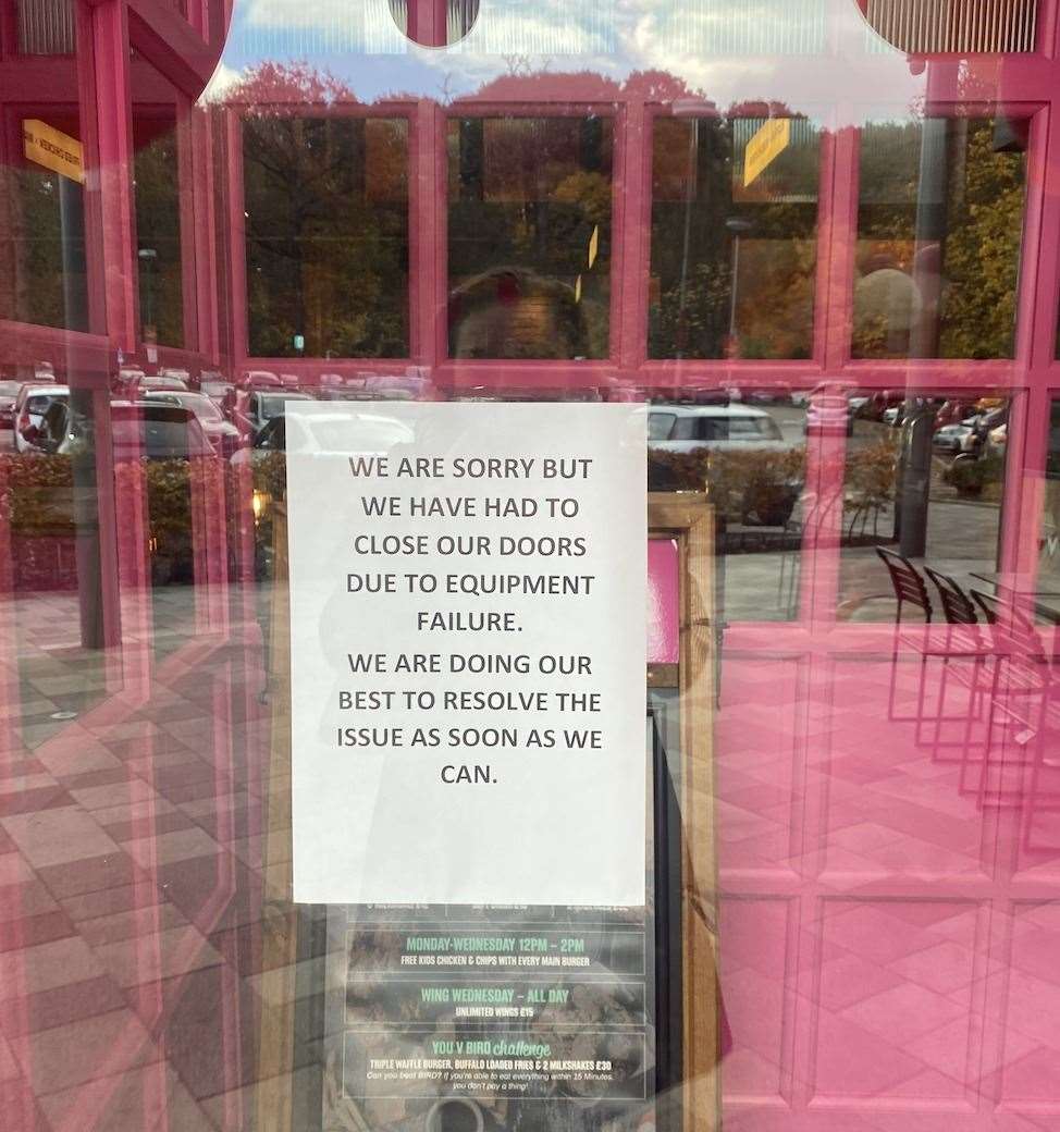 The sign on the door said that they hope to reopen soon