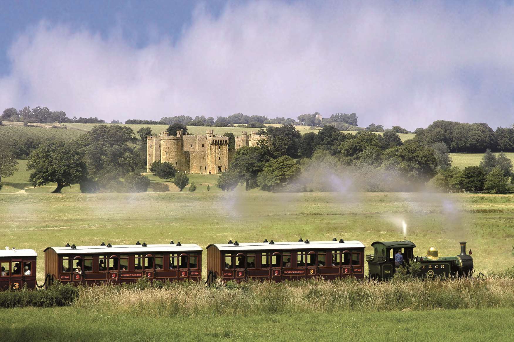 The Kent and East Sussex Railway heading towards Bodiam Castle