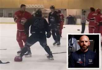 Ice hockey game abandoned over player safety concerns