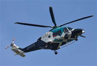 Cyclist airlifted to hospital after crash