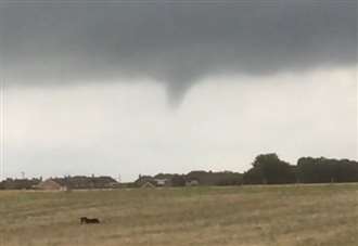 Tornado-type funnel cloud spotted over Kent