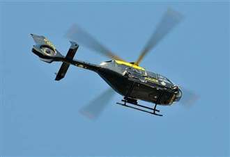 Police helicopter searches for crash driver