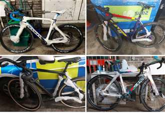 Stolen bikes and £10k seized at M20 services