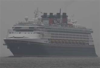 Mickey Mouse's luxury liner sails past Kent