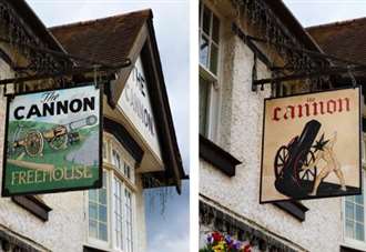 Pub sign gets a cheeky makeover