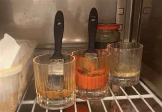 Paint brushes used to prepare food at 'dirty' one-star takeaway