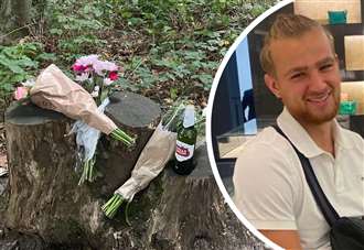 Flowers and beer left in as tribute to young footballer
