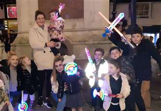 Town gets festive with Christmas lights switch on