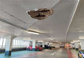Falling concrete shuts town centre car park