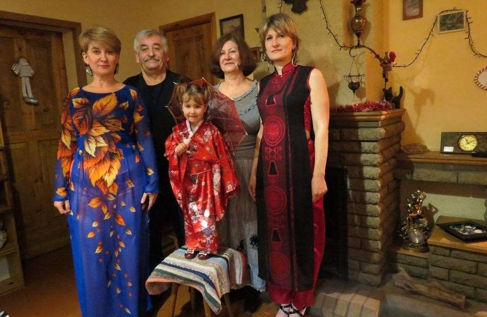 Olena, Lubov, Ulianar, Evgen and Anastasiya Bogdanova before the war. Picture: Bogdanova family