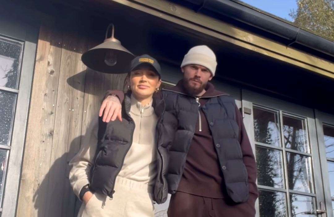 Reality star Megan McKenna stayed at the park with footballer fiance Oliver Burke. Picture: Megan McKenna/Instagram