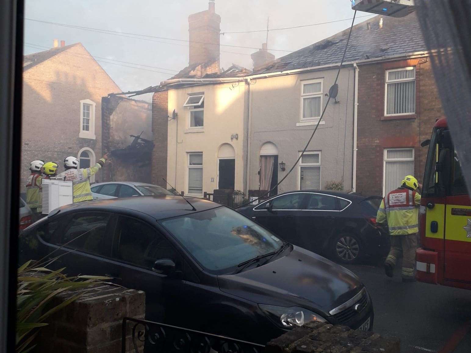 Four homes on St Mary's Road, Faversham, were affected by damage from the fire