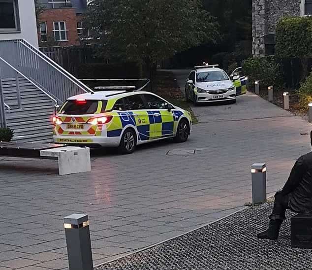 Police have been spotted outside the Marlowe Theatre in Canterbury. Picture: Mark Chandler