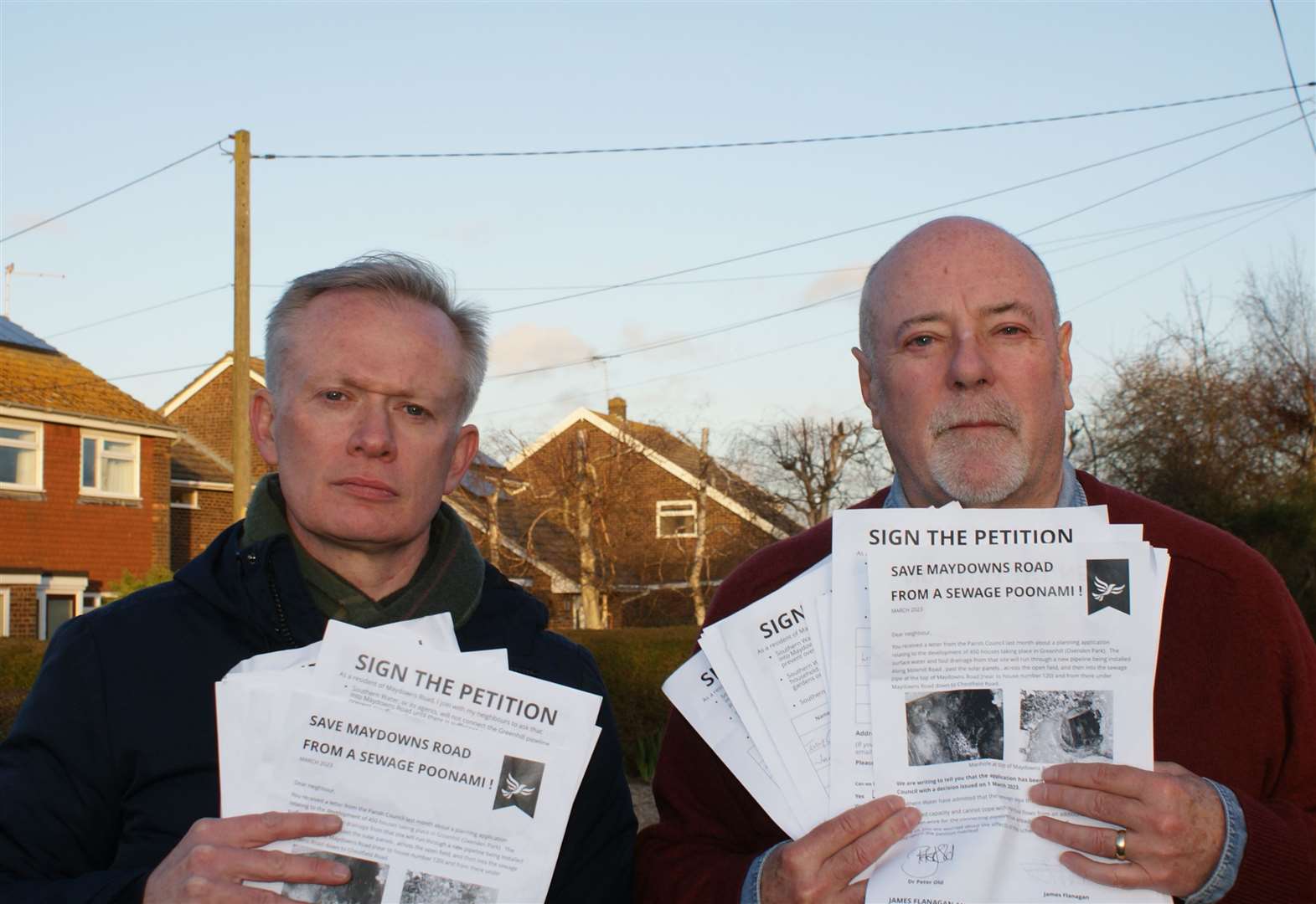 James Flanagan and Dr Peter Old have been campaigning to stop the works. Photo: James Flanagan