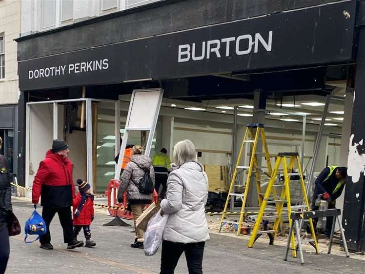 Work began in January on the former Dorothy Perkins and Burton store