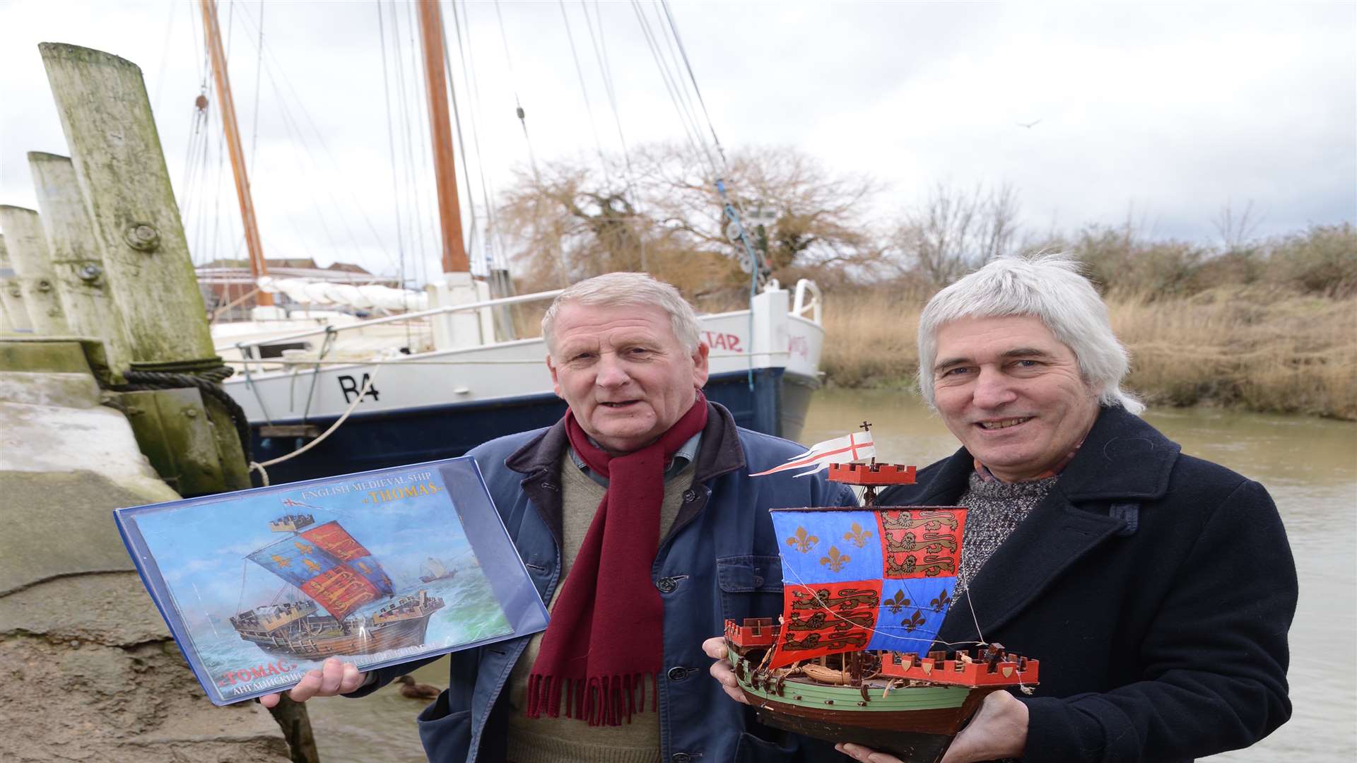 Shipwright, Bob Hill and Bob Martin who plan to build a medieval ship and visitor centre on Sandwich Quay