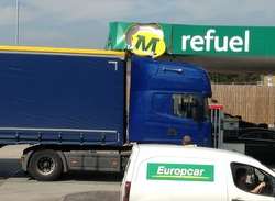 The lorry failed to stop when it refuelled at Morrisons