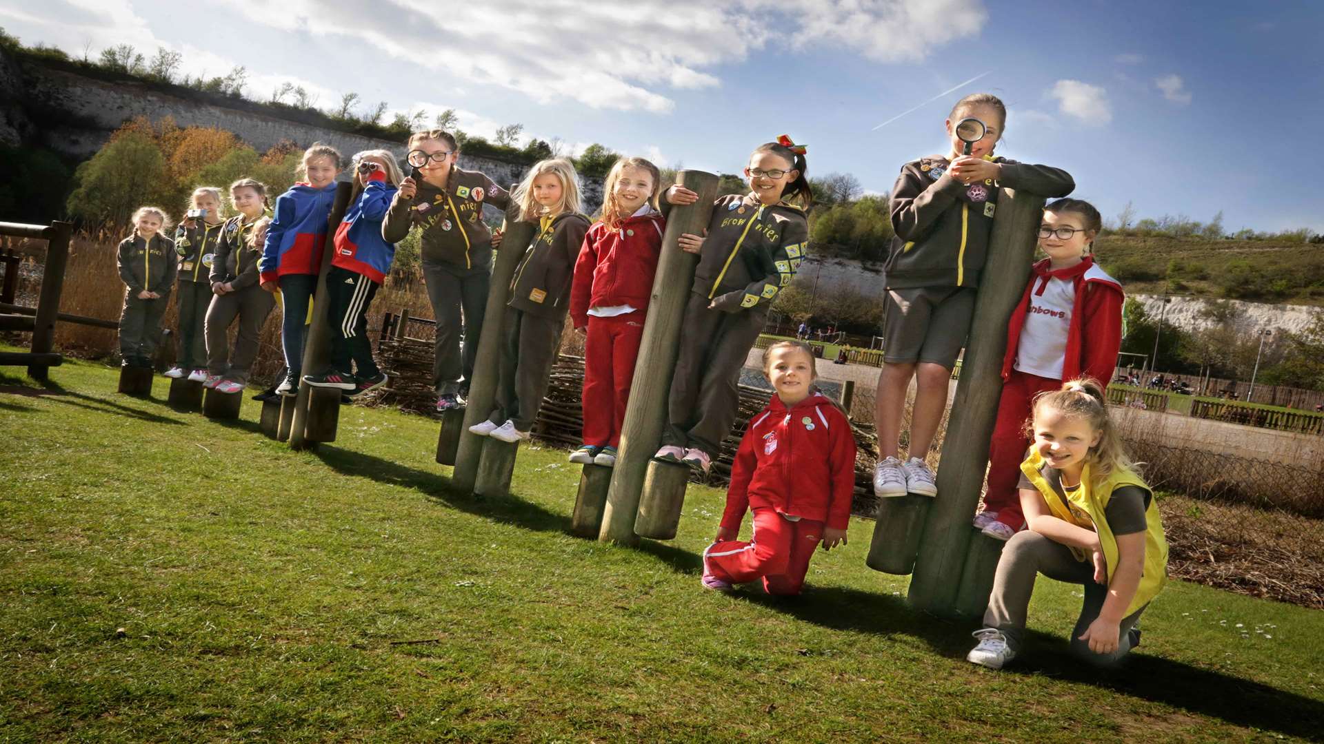 Brownies, Rainbows and Guides at Bluewater's new nature trail