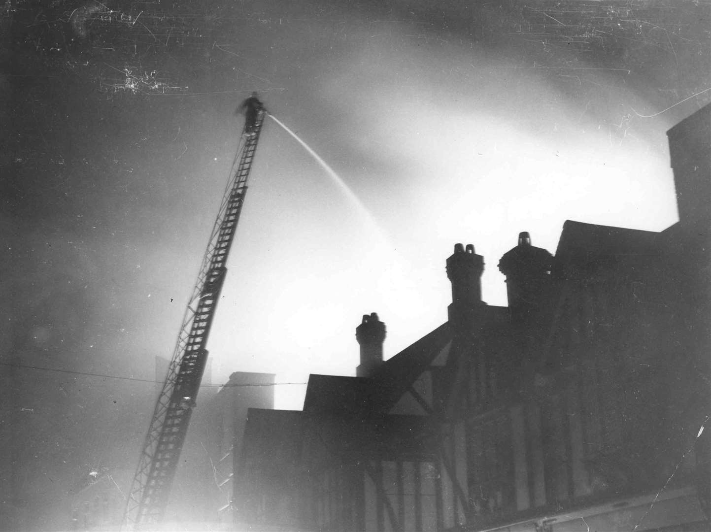 Fire at the Ritz Cinema in Maidstone in January 1954
