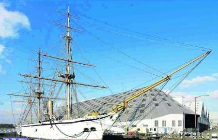 HMS Gannet, one of the Historic Dockyard's visitor attractions