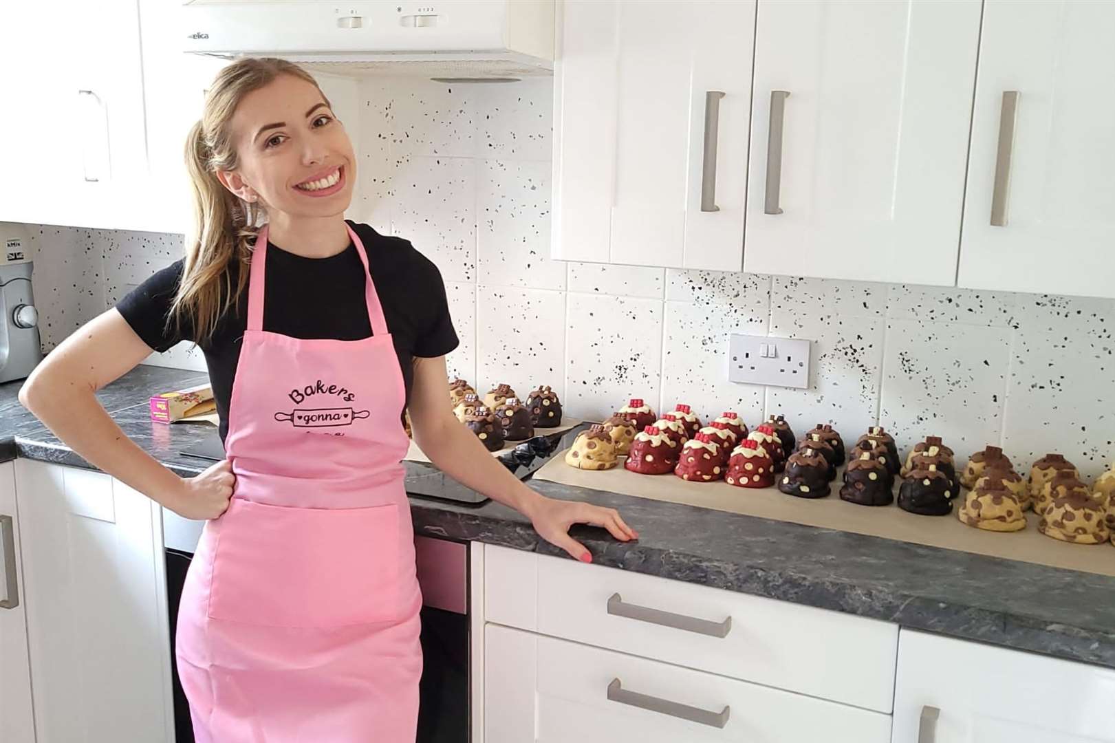 Katie Lester bakes all her cookies from her kitchen at home
