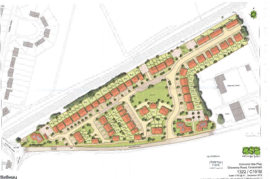 The site off Graveney Road is set for 105 homes
