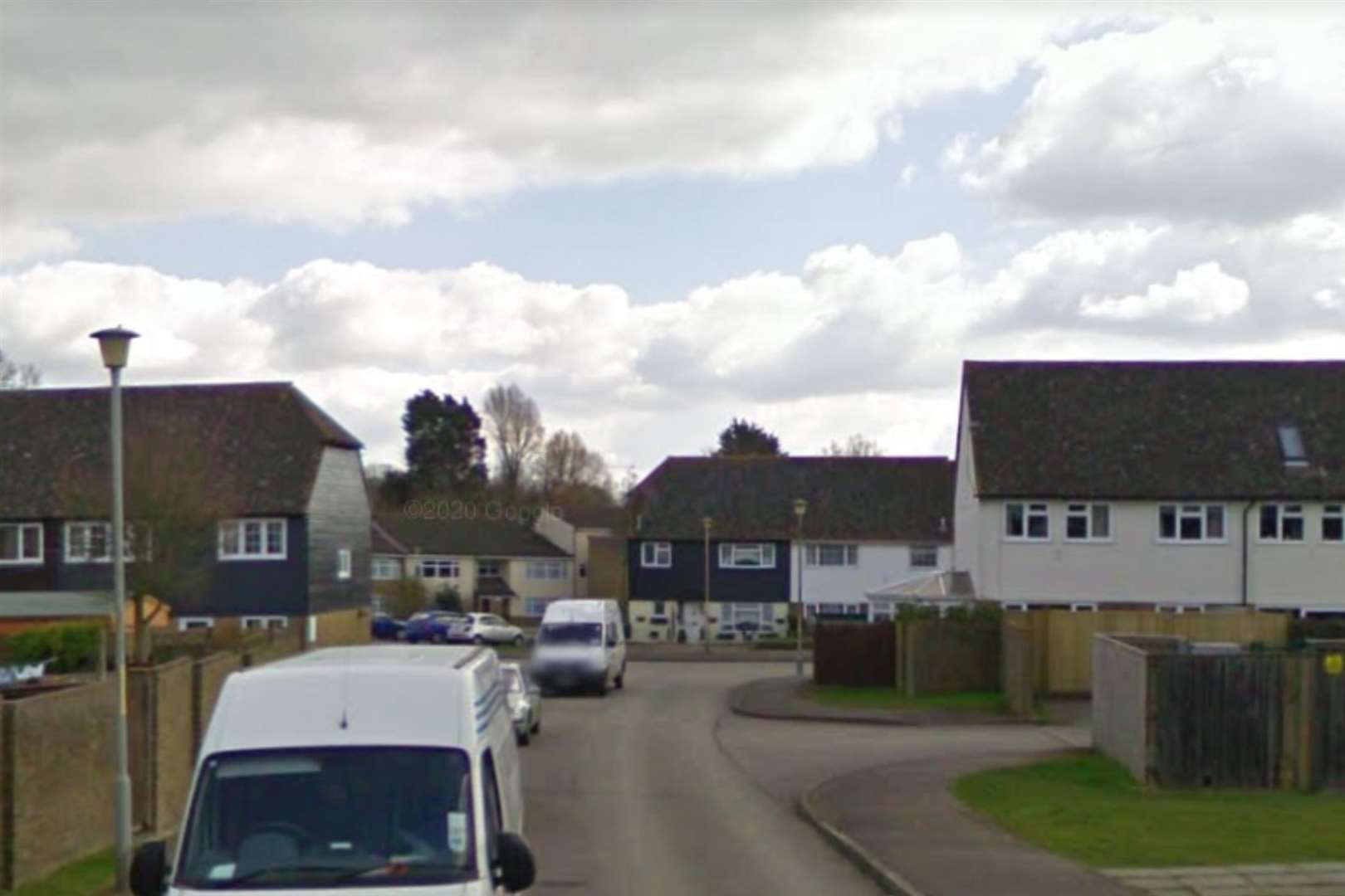 The window to a house in Cheeselands was allegedly smashed with a hammer. Picture: Google