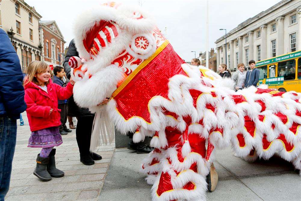 Last year's festivities for Chinese New Year in Jubilee Square, Maidstone