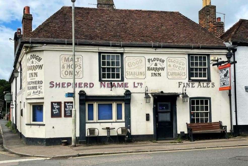 The Plough and Harrow in Bridge has been listed for sale the same week as three others in east Kent. Picture: Rightmove