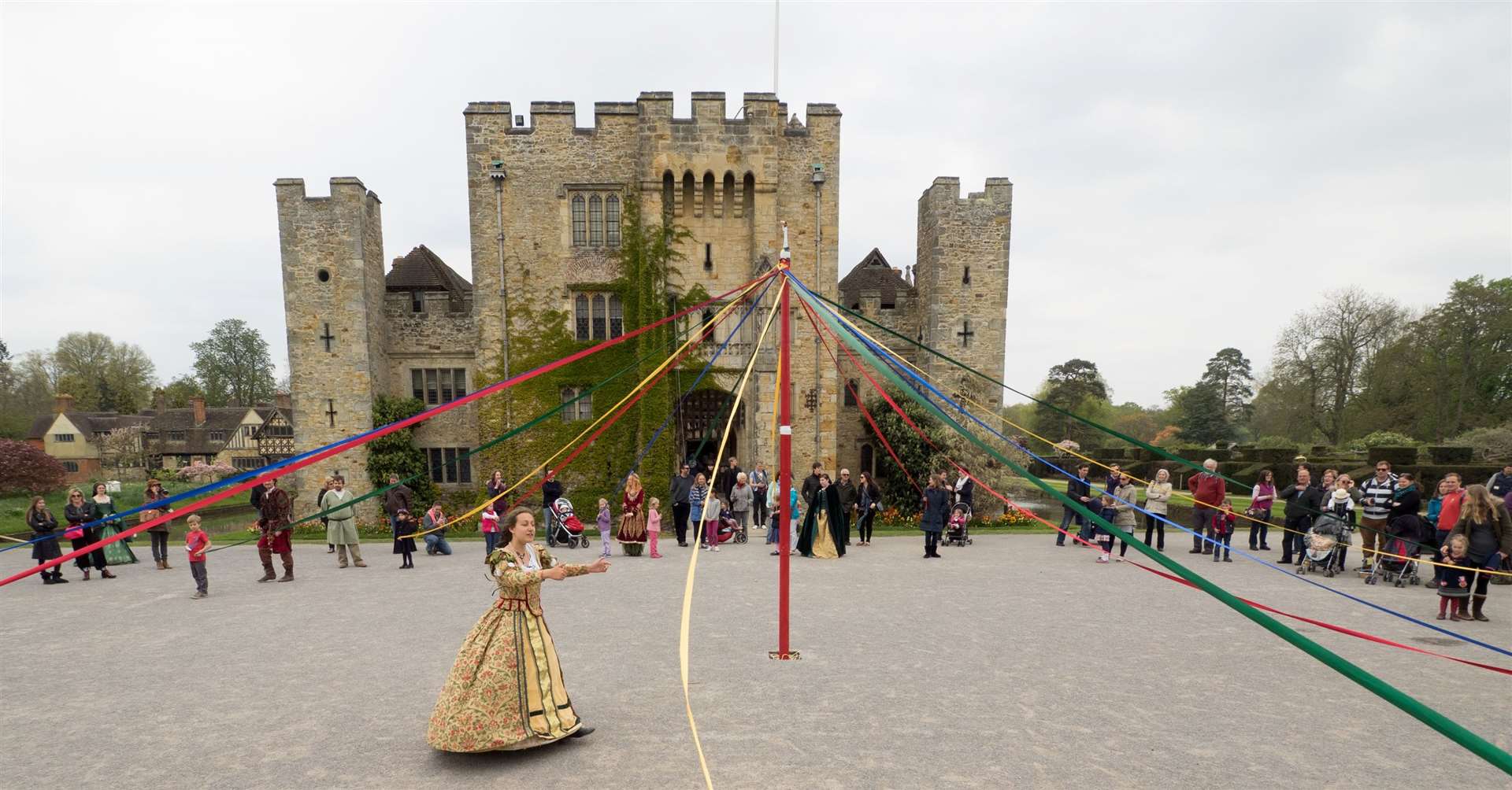 Dance around the maypole at Hever Castle this May Day. Picture: Hever Castle and Gardens
