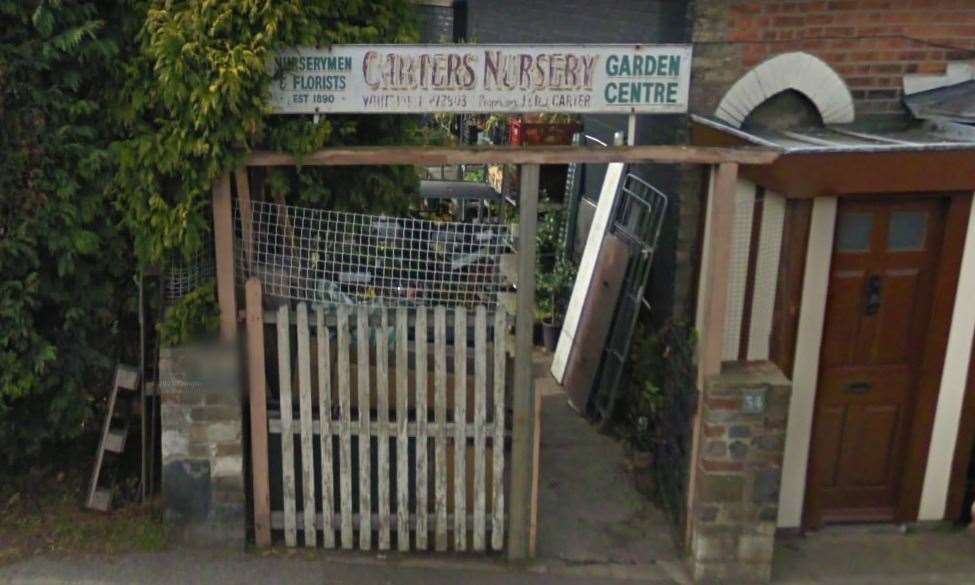 Historic firm Carter's Nursery in Whitstable stopped trading some years ago. Picture: Google