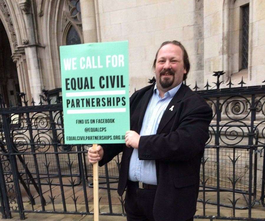 Cllr Vince Maple campaigning for Equal Civil Partnerships