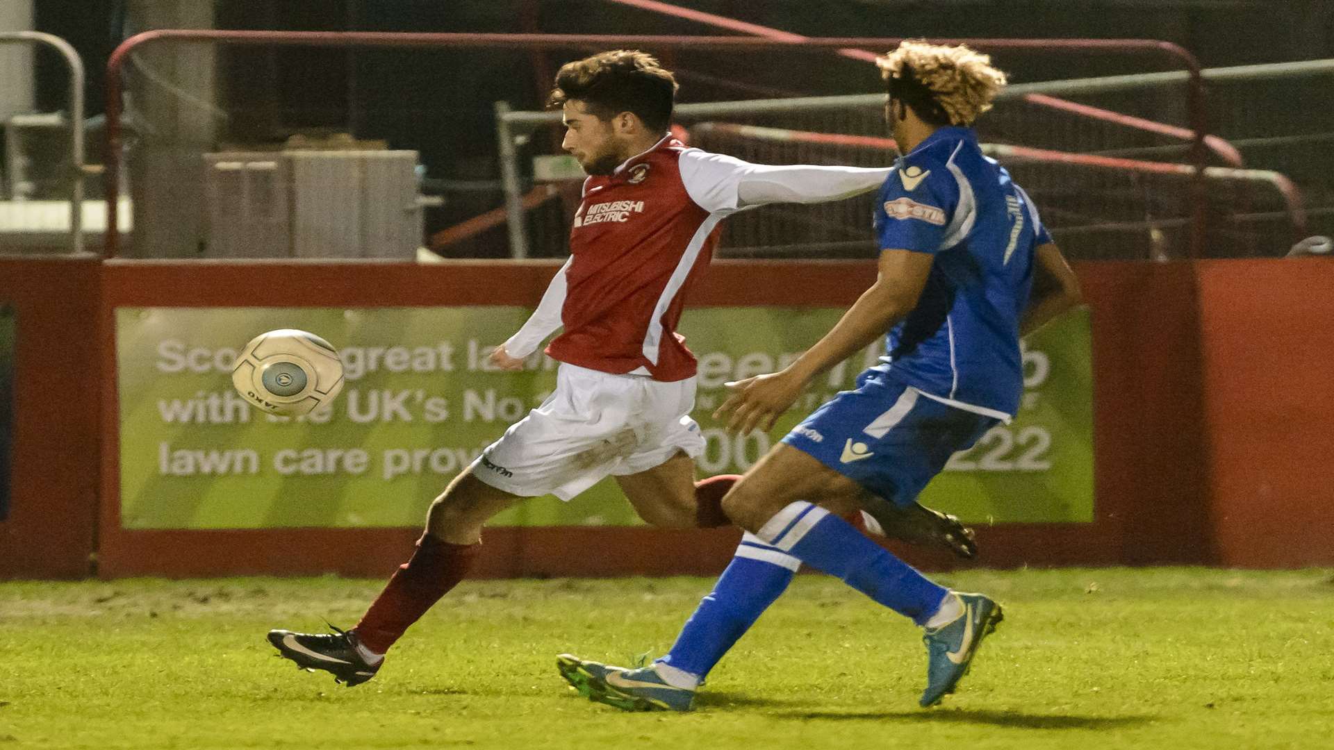 Sean Shields takes aim for Ebbsfleet's equaliser Picture: Andy Payton