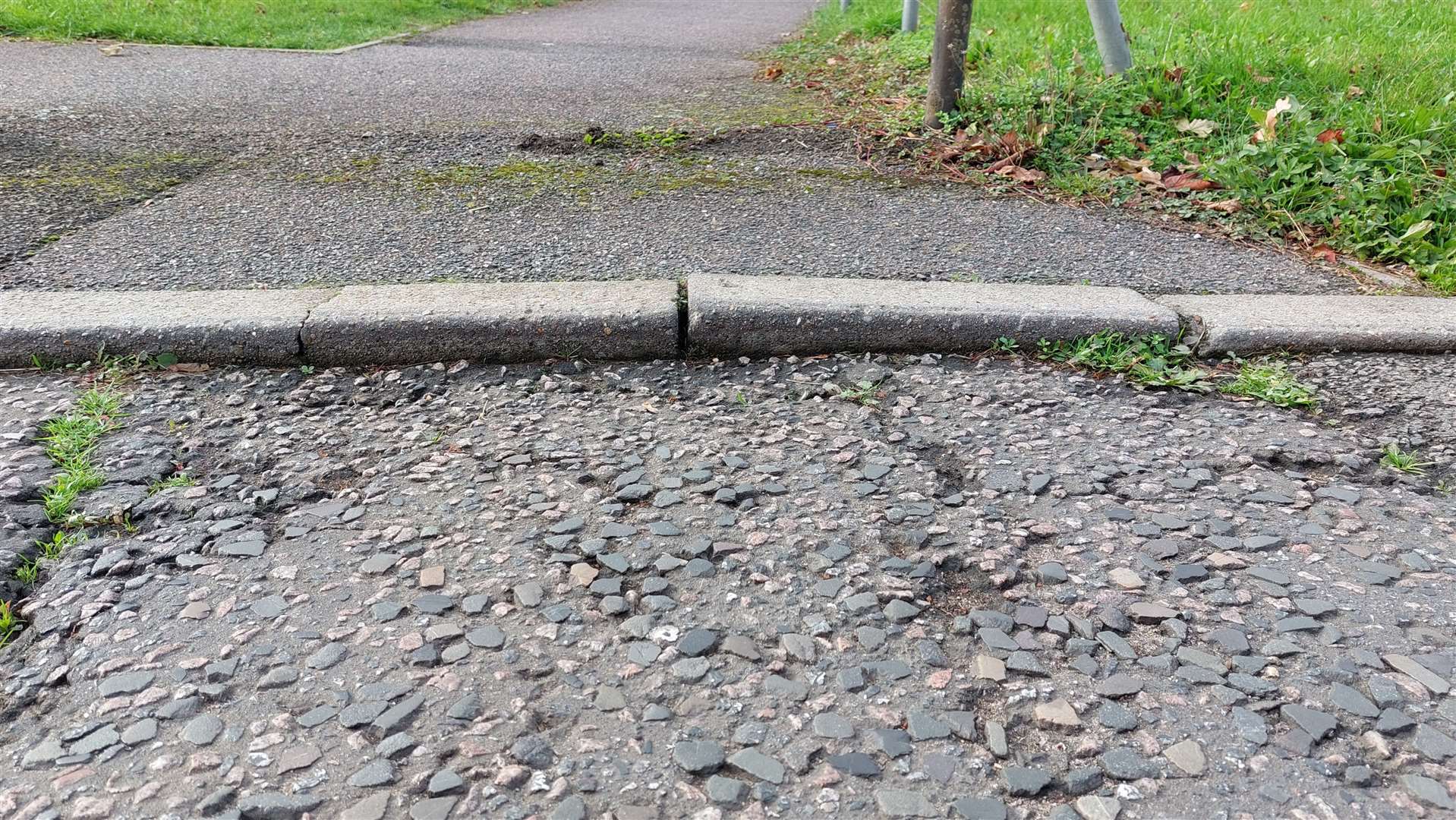 Mobility scooter users say some dropped kerbs in Ashford are still too high for them to use, like this one in Bentley Road, Willesborough