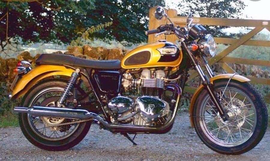 A Triumph motorcycle identical to the one stolen