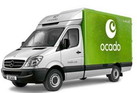 Ocado van delivers goods